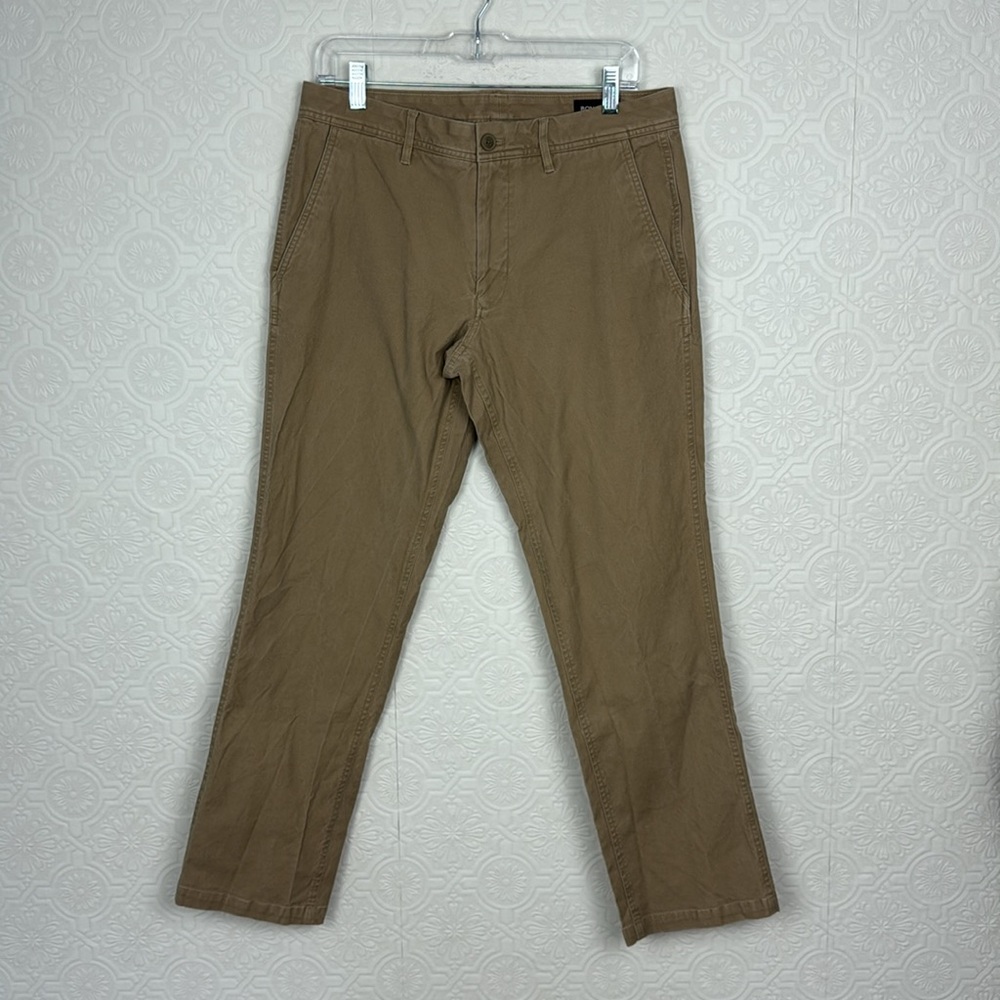 Bonobos Chino Slim Khaki Tan Pants Organic Cotton Waist 32 length 30 Everyday